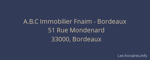 A.B.C Immobilier Fnaim - Bordeaux