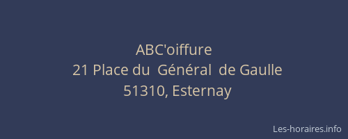 ABC'oiffure