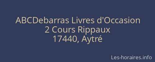 ABCDebarras Livres d'Occasion