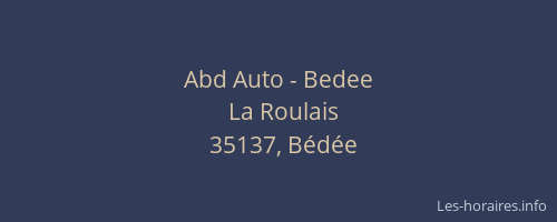 Abd Auto - Bedee