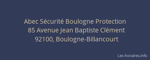 Abec Sécurité Boulogne Protection