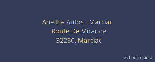 Abeilhe Autos - Marciac