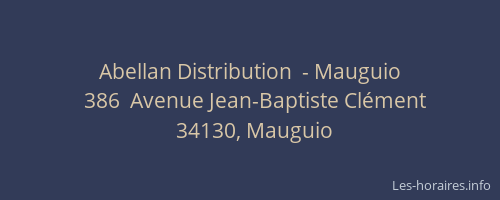 Abellan Distribution  - Mauguio