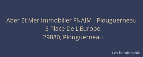 Aber Et Mer Immobilier FNAIM - Plouguerneau