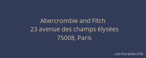 Abercrombie and Fitch