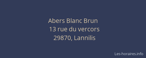 Abers Blanc Brun