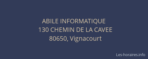 ABILE INFORMATIQUE