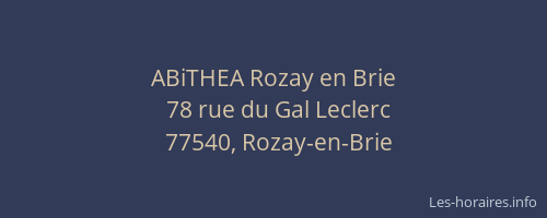 ABiTHEA Rozay en Brie