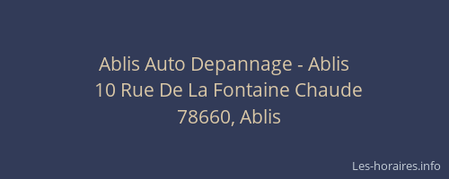 Ablis Auto Depannage - Ablis