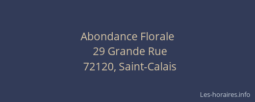Abondance Florale