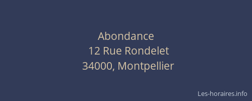 Abondance