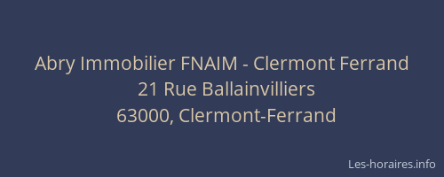Abry Immobilier FNAIM - Clermont Ferrand