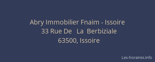 Abry Immobilier Fnaim - Issoire