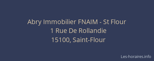 Abry Immobilier FNAIM - St Flour
