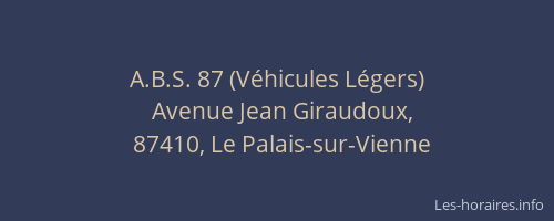 A.B.S. 87 (V&eacute;hicules L&eacute;gers)