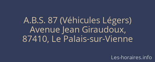 A.B.S. 87 (Véhicules Légers)