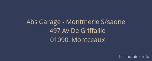 Abs Garage - Montmerle S/saone