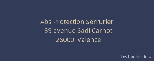 Abs Protection Serrurier