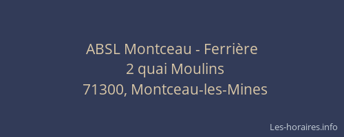 ABSL Montceau - Ferri&egrave;re