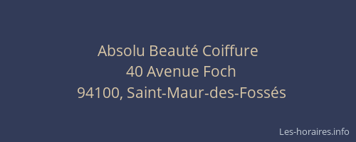 Absolu Beaut&eacute; Coiffure