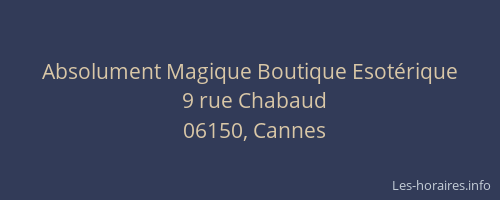 Absolument Magique Boutique Esotérique