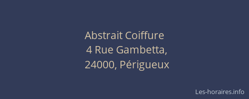 Abstrait Coiffure