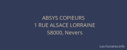 ABSYS COPIEURS