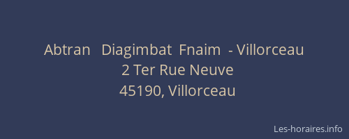 Abtran   Diagimbat  Fnaim  - Villorceau