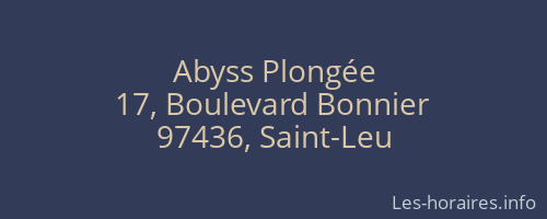 Abyss Plongée