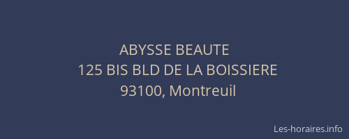 ABYSSE BEAUTE