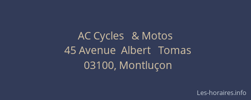 AC Cycles   & Motos