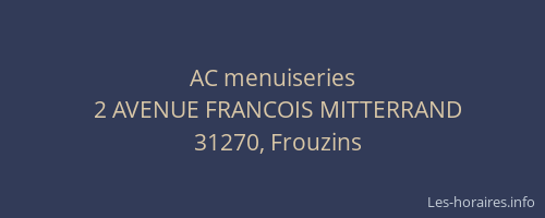 AC menuiseries