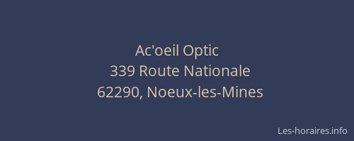 Ac'oeil Optic