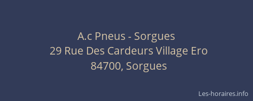 A.c Pneus - Sorgues