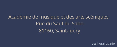 Acad&eacute;mie de musique et des arts sc&eacute;niques