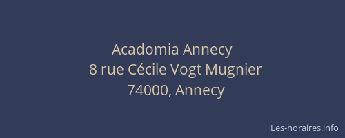 Acadomia Annecy