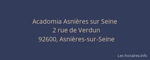 Acadomia Asnières sur Seine