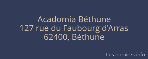 Acadomia Béthune