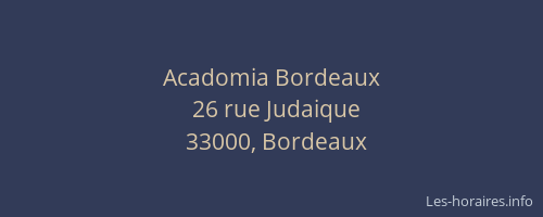 Acadomia Bordeaux