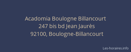 Acadomia Boulogne Billancourt