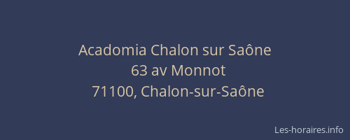 Acadomia Chalon sur Saône