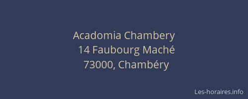 Acadomia Chambery