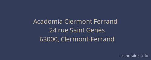 Acadomia Clermont Ferrand