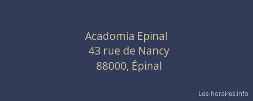 Acadomia Epinal