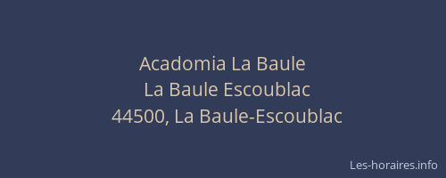 Acadomia La Baule