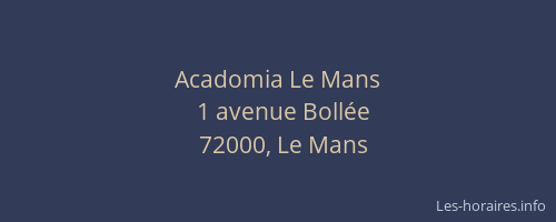 Acadomia Le Mans