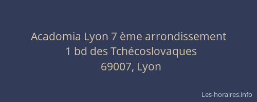 Acadomia Lyon 7 ème arrondissement