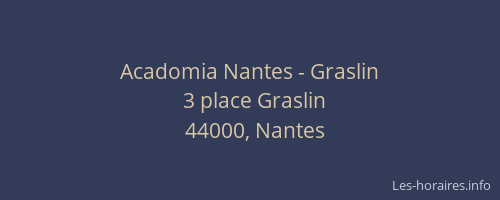 Acadomia Nantes - Graslin