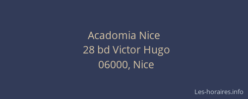 Acadomia Nice