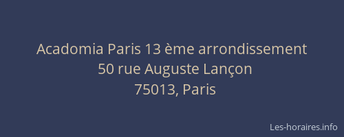 Acadomia Paris 13 ème arrondissement